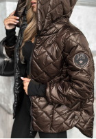 Prešívaná Bunda s kapucňou Just The Wind čokoládová