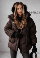 Puchowa Bunda Watch It Snow čokoládová