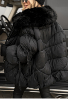 Prešívaná Bunda z futerkiem Cold Without You čierna