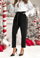 látkové Nohavice z kryształkami Dazzling Choice čierne