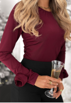 Blúzka z ozdobnymi różami Rose All Day bordová