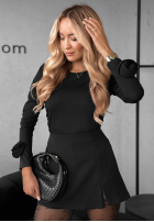 Blúzka z ozdobnymi różami Rose All Day čierna