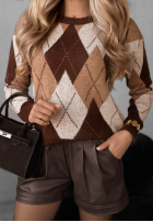 Sveter w romby Lone Pine čokoládový