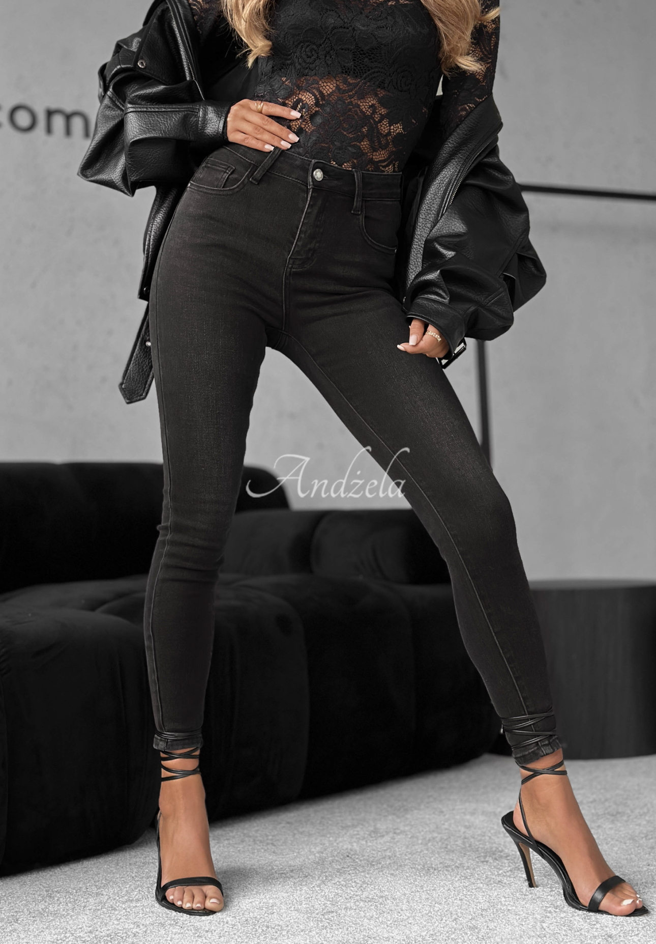 Džínsy skinny To Get Started tmavosivé