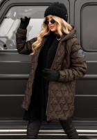 Prešívaná Bunda s kapucňou Chilly Nights čokoládová