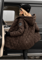 Prešívaná Bunda s kapucňou Chilly Nights čokoládová