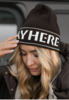 Súprava Čiapka i szali Stay Here Winter čokoládový