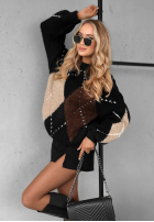 Sveter w romby Sweet Apple Pie čierne