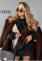 Sveter w romby Sweet Apple Pie čierne