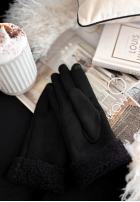 Rukavičky  z kożuszkiem Frozen Hours čierne