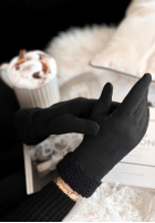 Rukavičky  z kożuszkiem Frozen Hours čierne