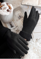 Rukavičky  z kożuszkiem Frozen Hours čierne