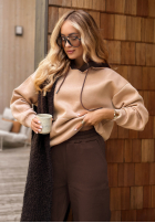 Tepláková súprava Mikina i Nohavice Take Me Home béžovo-čokoládový II