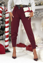 látkové Nohavice z guzikami Take A Peek bordové