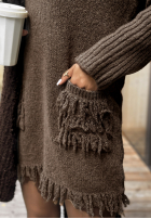 Dzianinowa Šaty z wełną i alpaką Save The Date Mokka