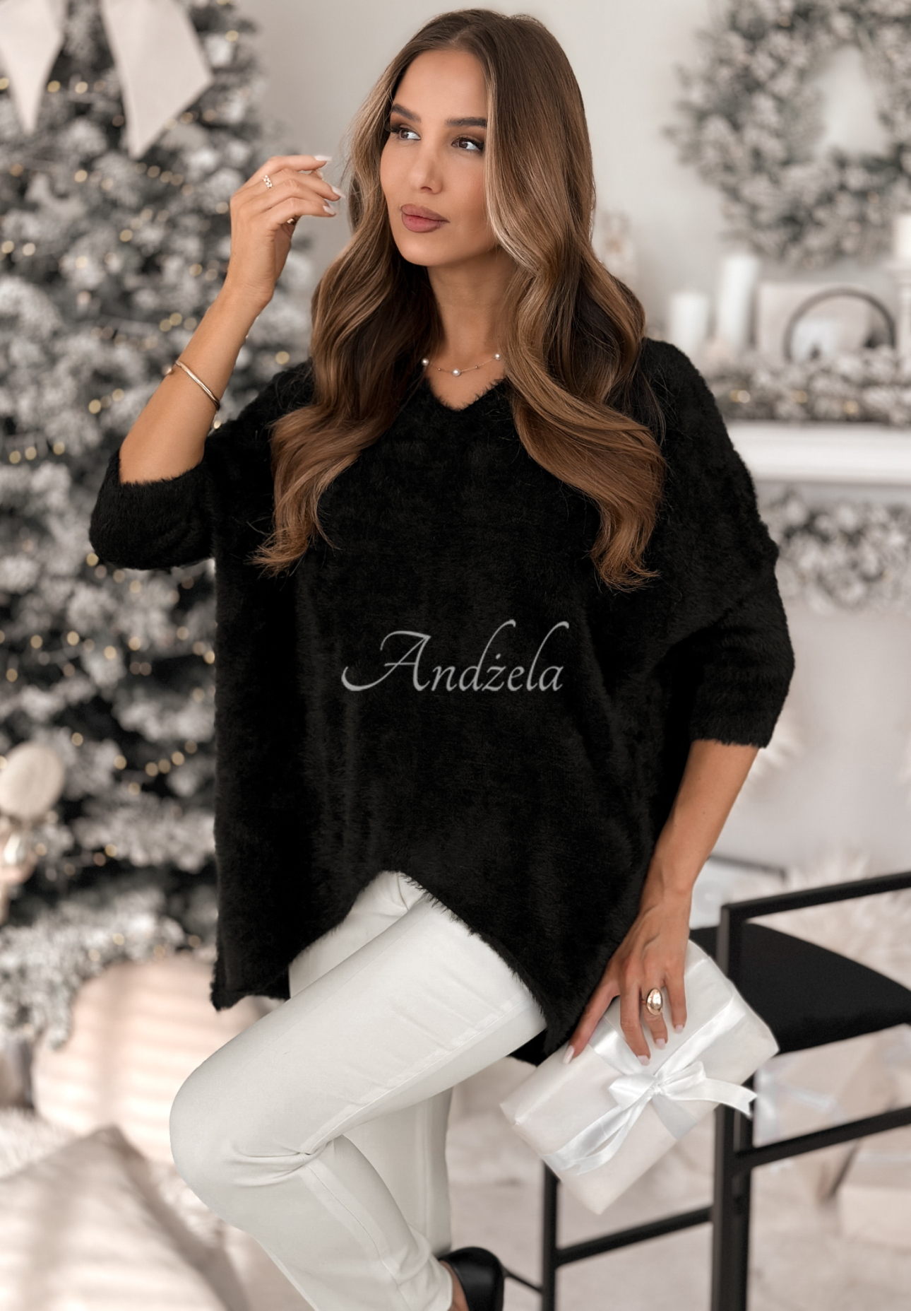 Sveter oversize Touches Heaven čierne