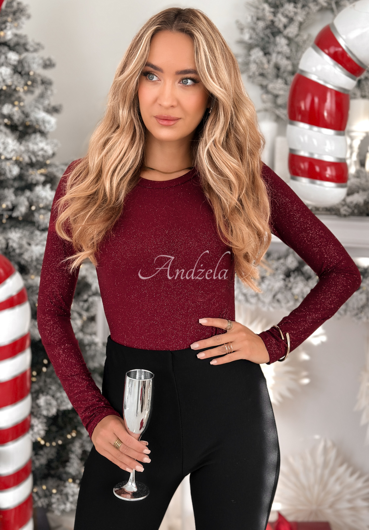 Trblietavé body Really Simple bordové