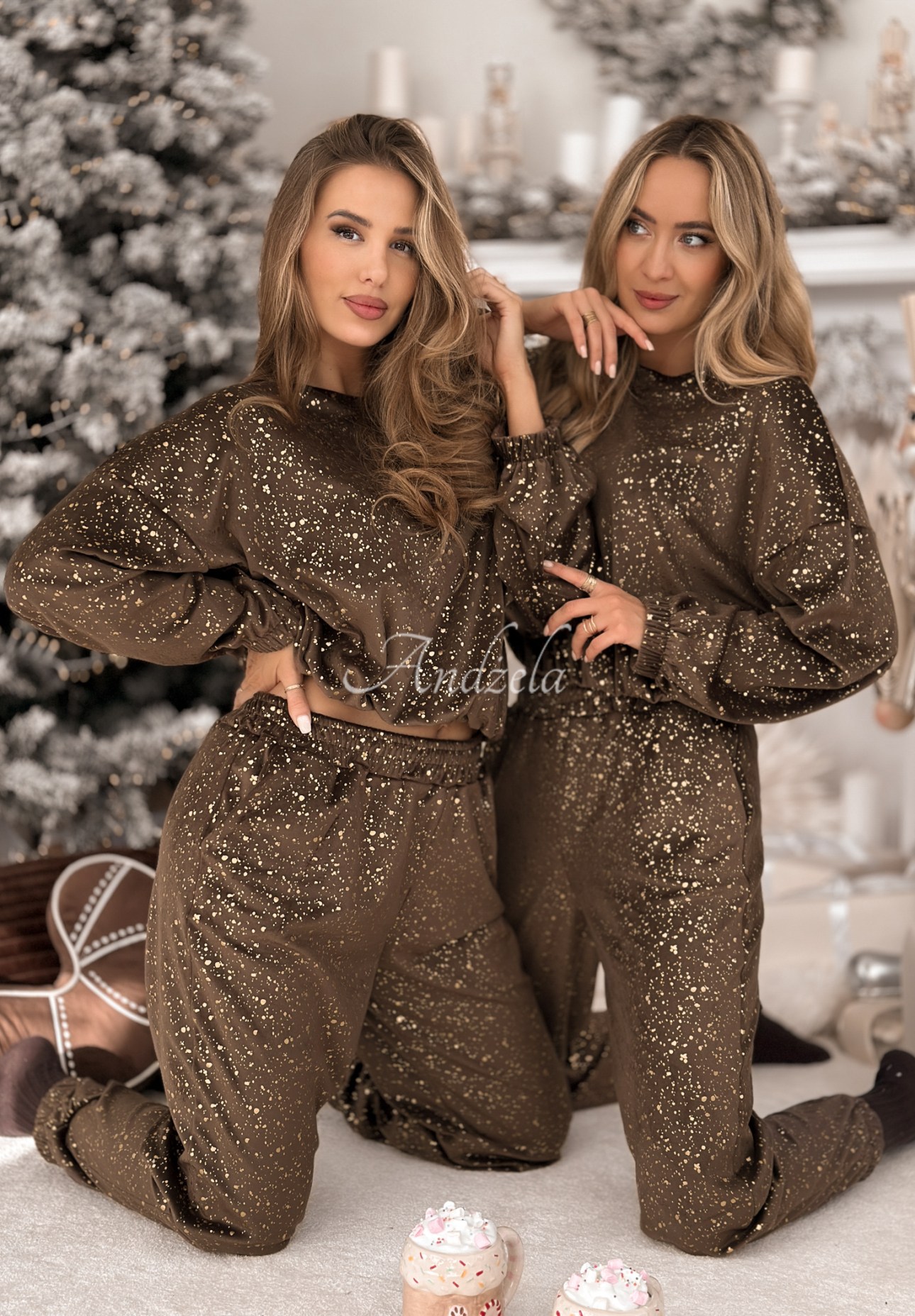 Velúrová súprava Gold Twilight čokoládový