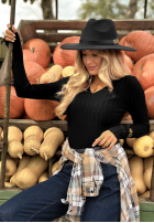 Prążkowana Blúzka longsleeve Wrong Time čierna