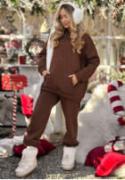 Tepláková súprava Mikina i Nohavice Chill Code čokoládový