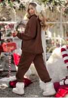 Tepláková súprava Mikina i Nohavice Chill Code čokoládový