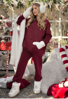 Tepláková súprava Mikina i Nohavice Chill Code bordová