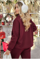 Tepláková súprava Mikina i Nohavice Chill Code bordová