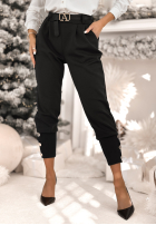 látkové Nohavice z guzikami Take A Peek čierne