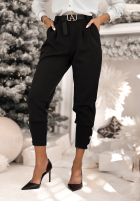 látkové Nohavice z guzikami Take A Peek čierne