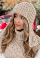 Čiapka uszatka First Frost béžová