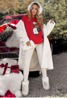 Mikina z misiem Bearry Lady červená