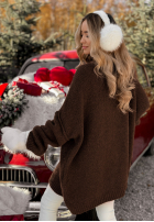 Dlhý Sveter oversize Cozy Weather čokoládový