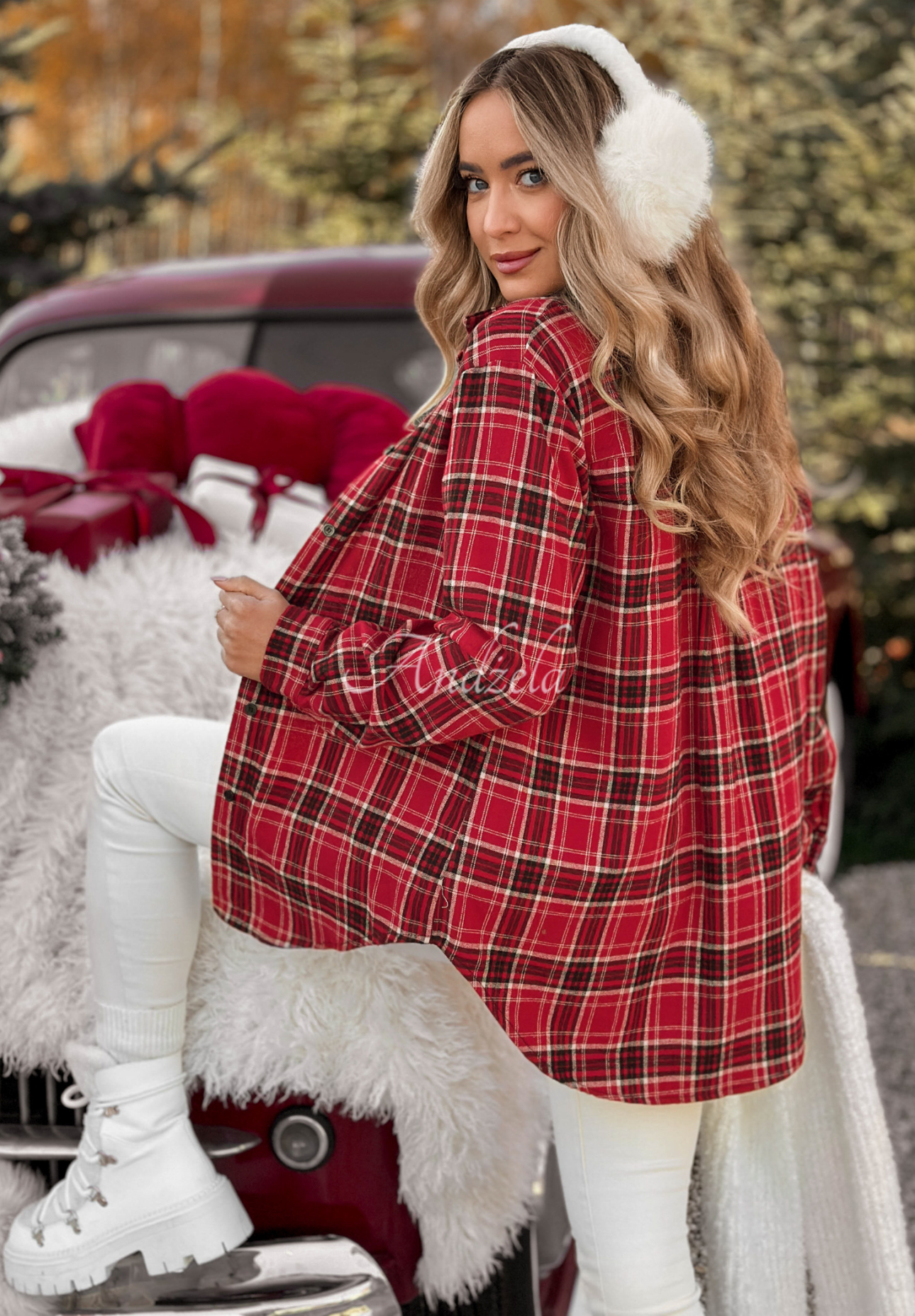 Košeľa károvaná Let Me Go červená