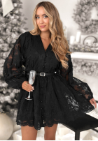 Koronkowa Šaty Falling For Me čierna