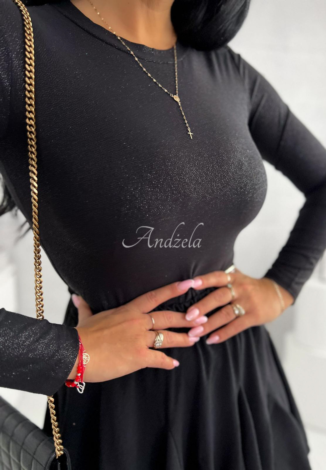 Trblietavé body Really Simple čierne