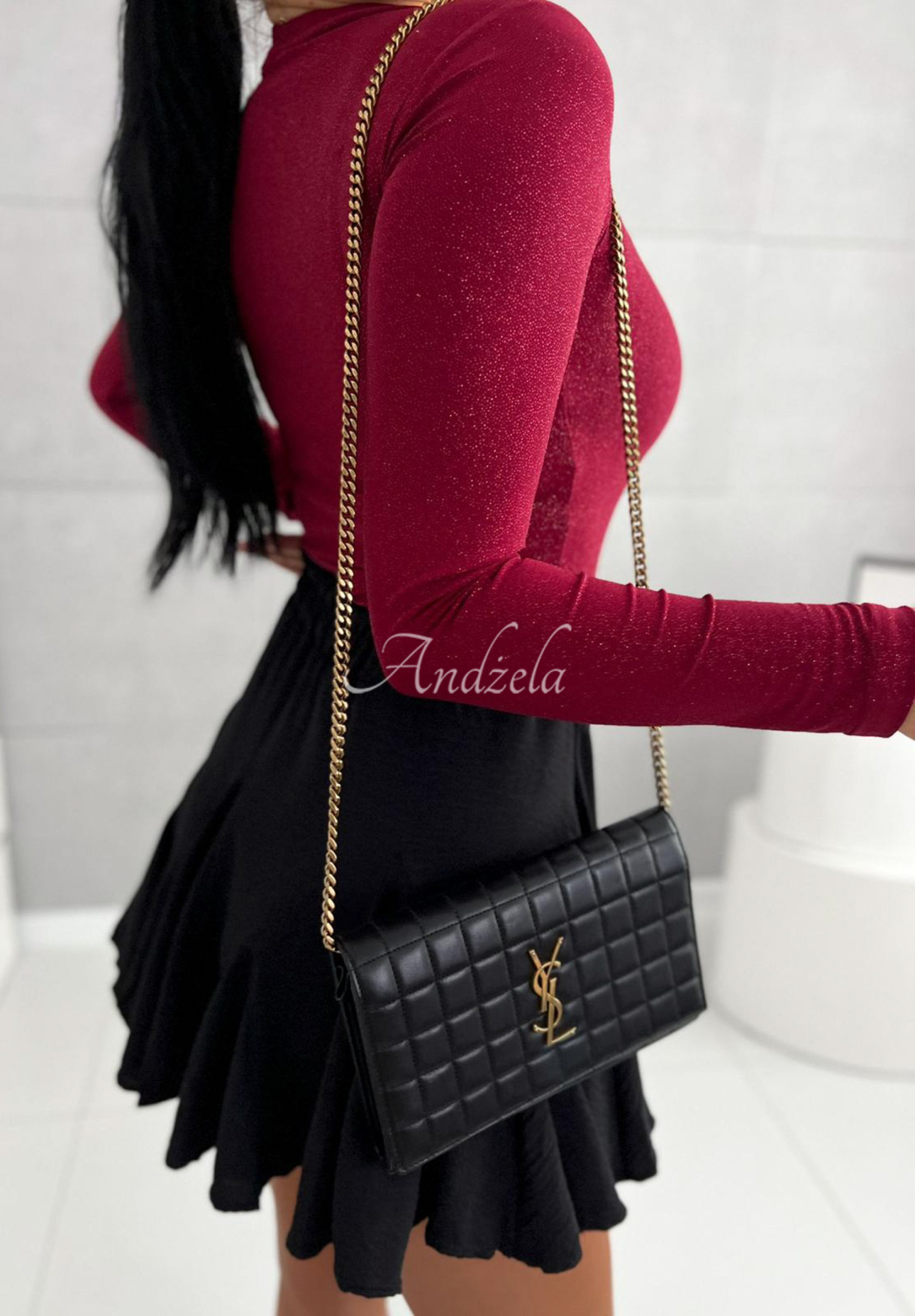 Trblietavé body Really Simple bordové