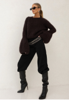 Moherowy Sveter z szerokimi rękawami Cocomore Cloudly čokoládový