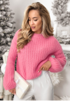 Sveter z szerokimi rękawami Better Than That ružový