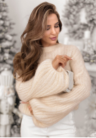 Sveter z szerokimi rękawami Better Than That ecru