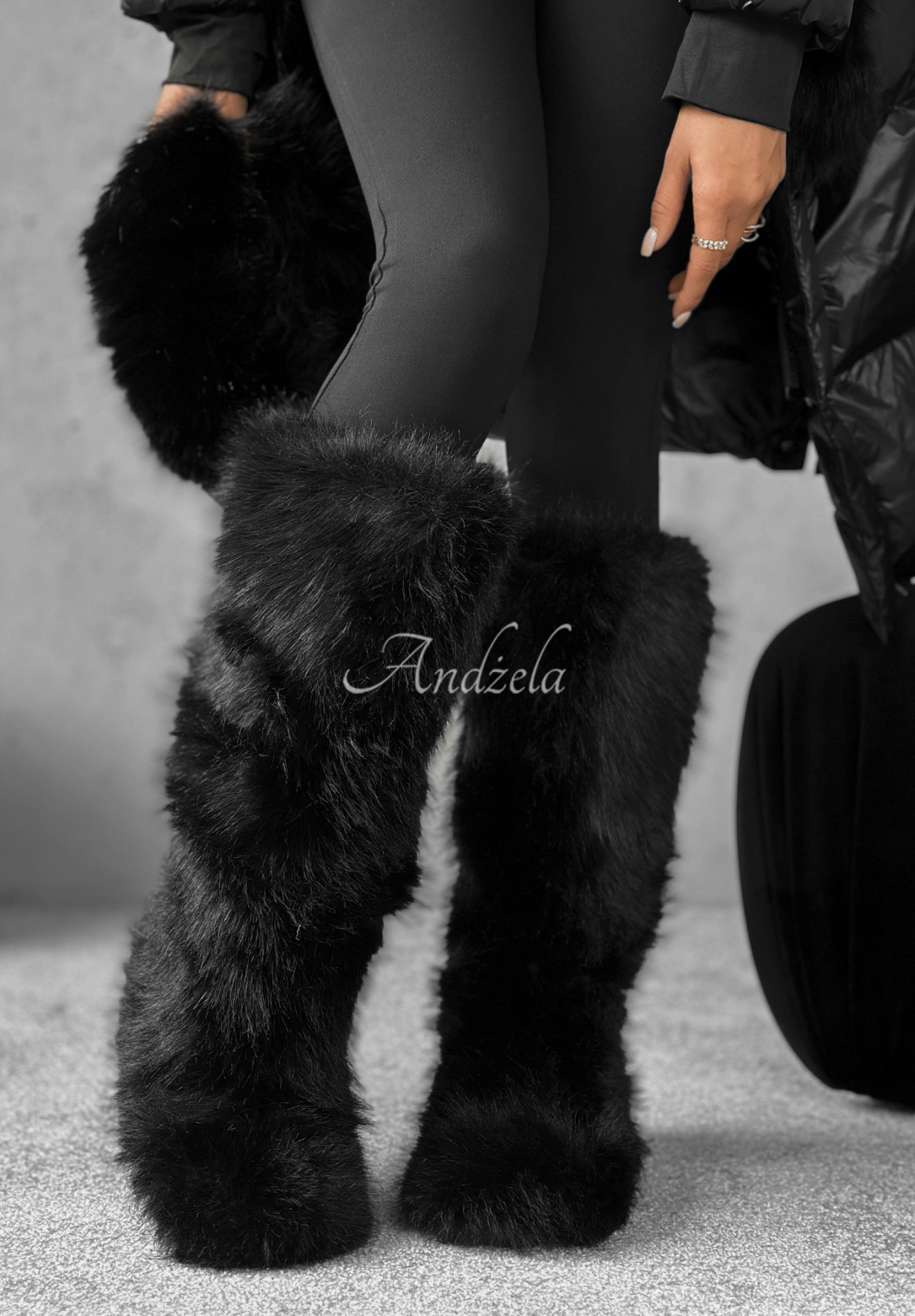 Kožušinové čižmy Grizzly Bear čierne