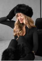 Čelenka z futerkiem Not To Allow čierna