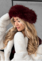 Čelenka z futerkiem Not To Allow bordová