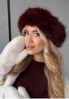 Čelenka z futerkiem Not To Allow bordová