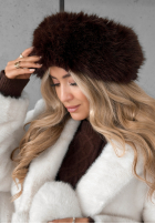 Čelenka z futerkiem Not To Allow čokoládová