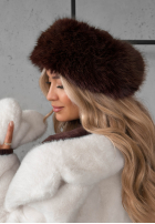 Čelenka z futerkiem Not To Allow čokoládová