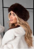 Čelenka z futerkiem Not To Allow čokoládová