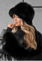 Čiapka bucket hat z futerkiem When Snow Fallls čierna