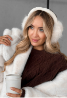 Chrániče na uši z futerkiem Warm Memories ecru