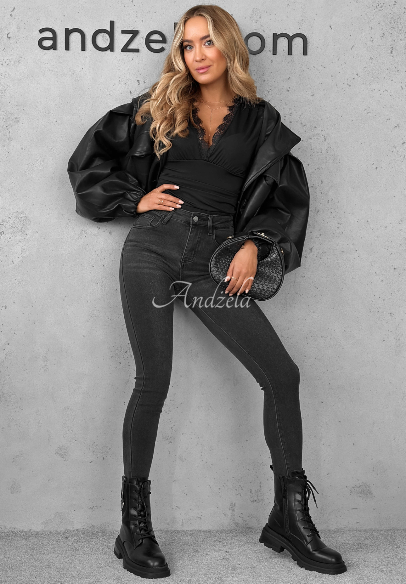 Džínsy skinny Not Too Much sivé