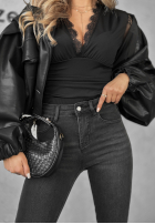 Nohavice džínosové skinny Not Too Much sivé